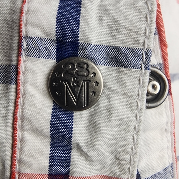 Disney Twenty Eight & Main Street Mens Pearl Snap Long Sleeve Shirt XL Plaid - Picture 6 of 11